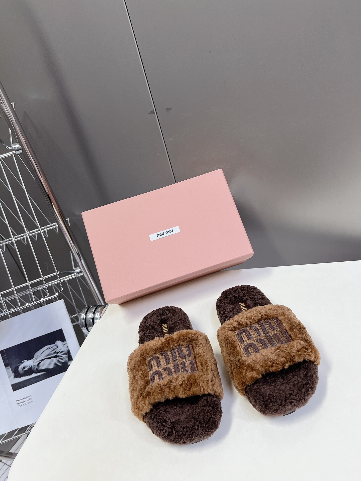 miumiu 미우미우 퍼 슬리퍼 신발