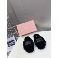 miumiu 미우미우 퍼 슬리퍼 신발