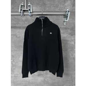 Celine 셀린느 하프 지퍼 하이넥 긴팔 스웨터 니트 의류