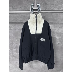 LV 루이비통 케이블 니트 플라워 자수 집업 자켓 의류