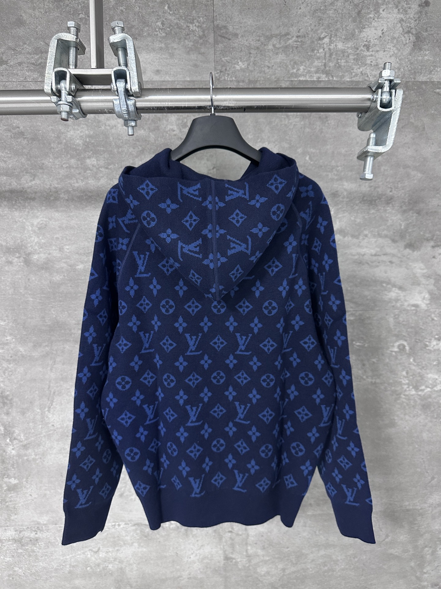 LV 루이비통 로고 전판 자카드 울 혼방 후드 집업 가디건 자켓 의류