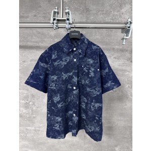 Gucci 구찌 풀 프린트 다크 패턴 더블 G 반팔 셔츠 의류