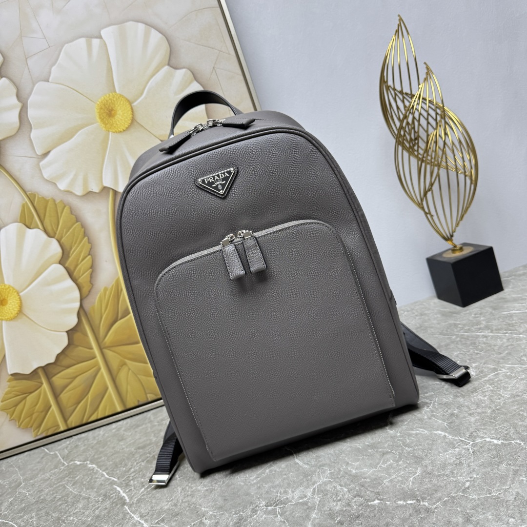 PRADA 프라다 백팩 가방 2VZ102 (사피아노 그레이 소가죽)