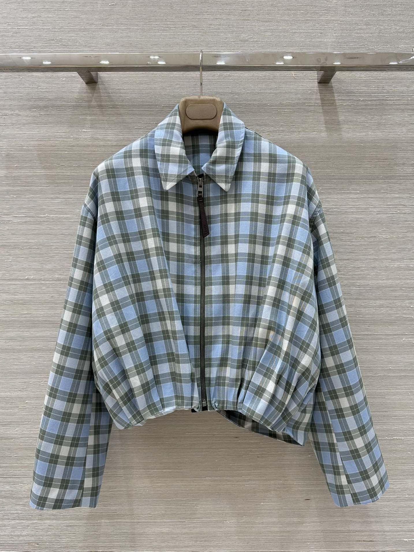 Loewe 로에베 체크 패턴 카라 자켓 의류