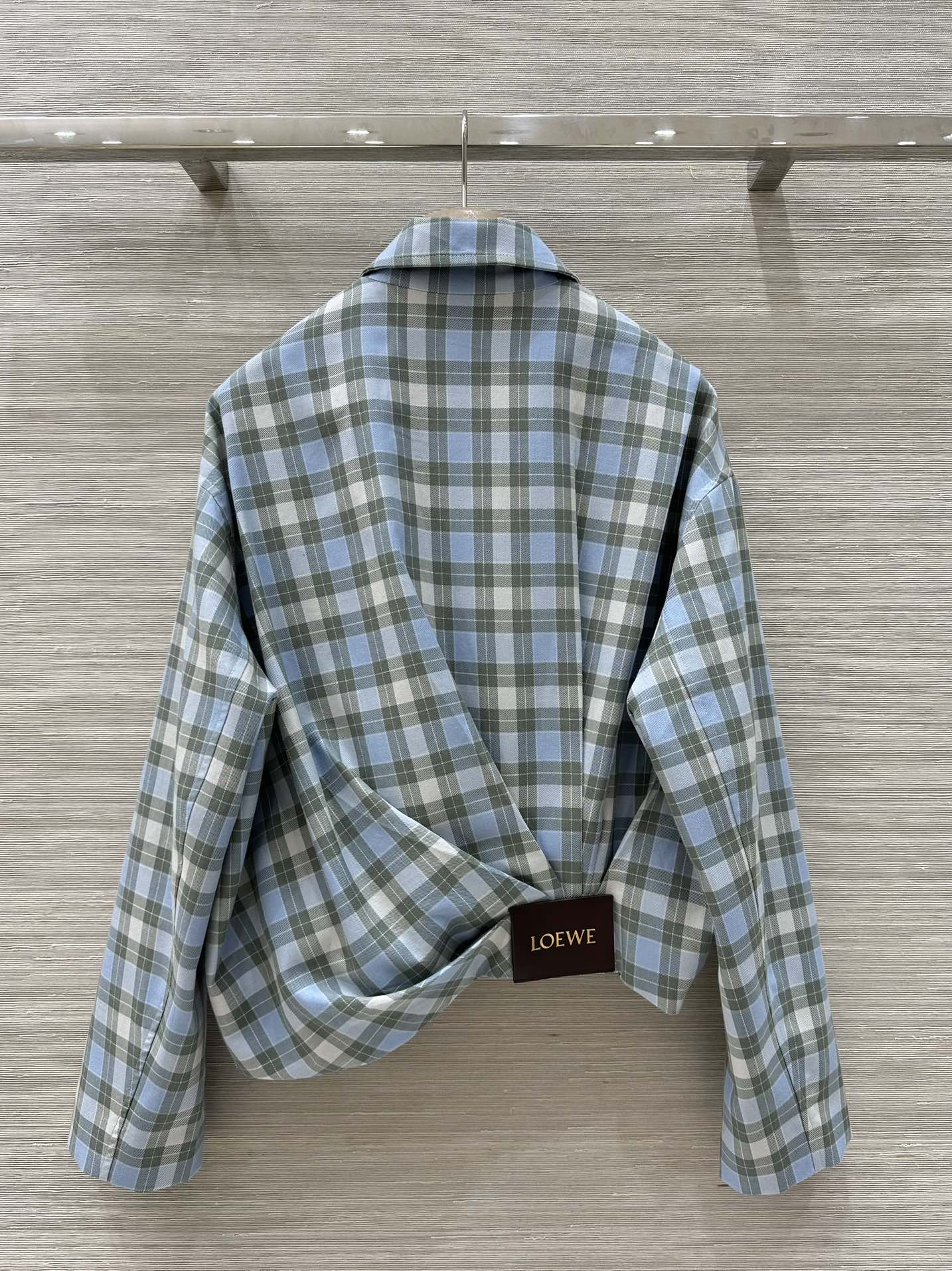 Loewe 로에베 체크 패턴 카라 자켓 의류