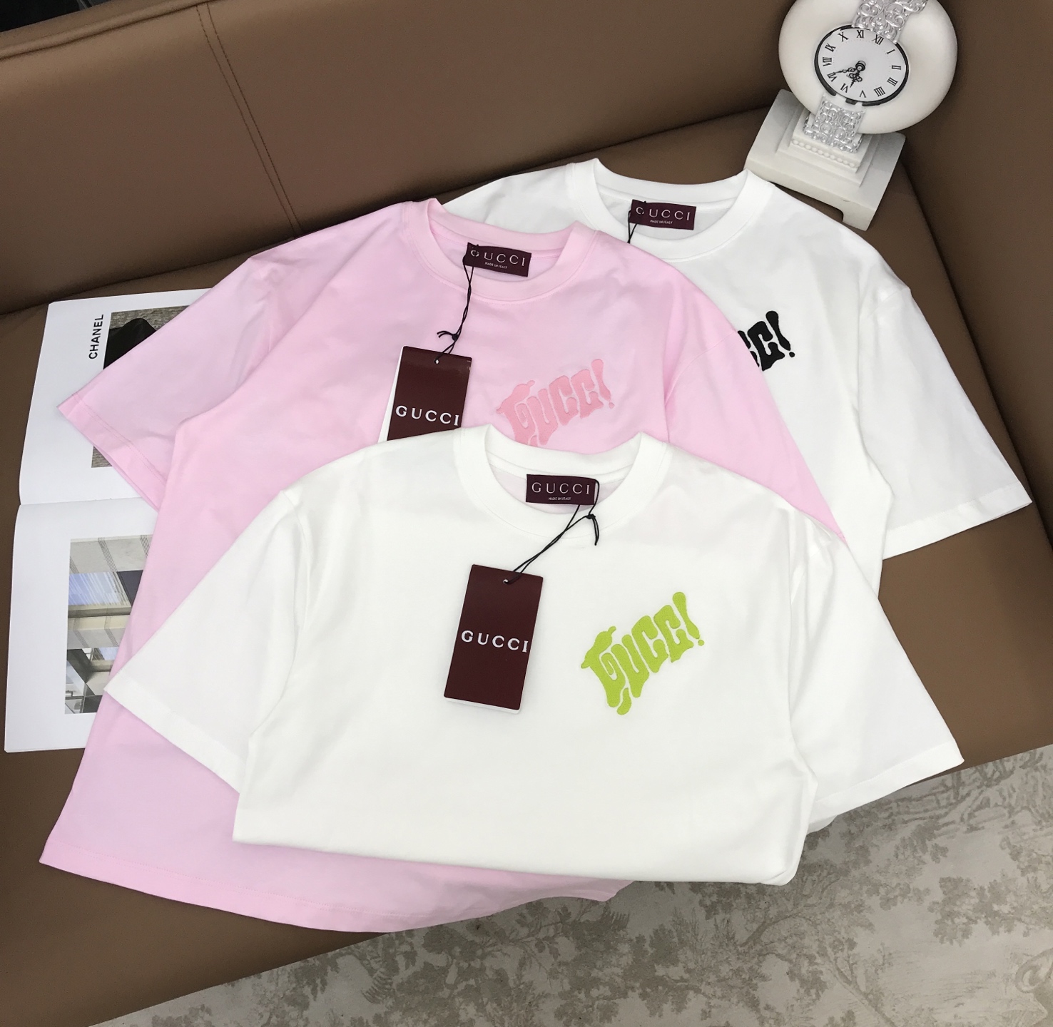 Gucci 구찌 클래식 로고 자수 반팔 티셔츠 의류