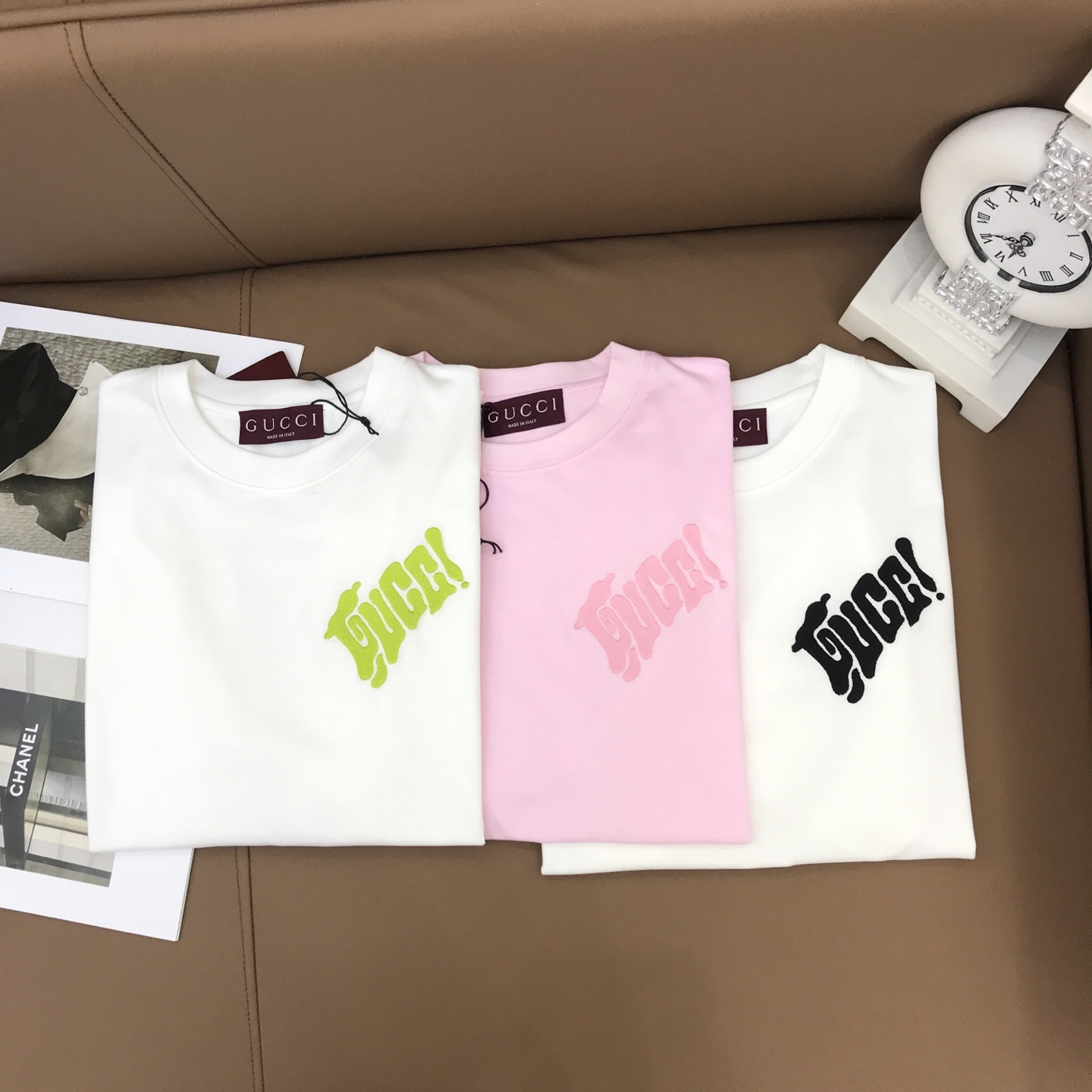 Gucci 구찌 클래식 로고 자수 반팔 티셔츠 의류