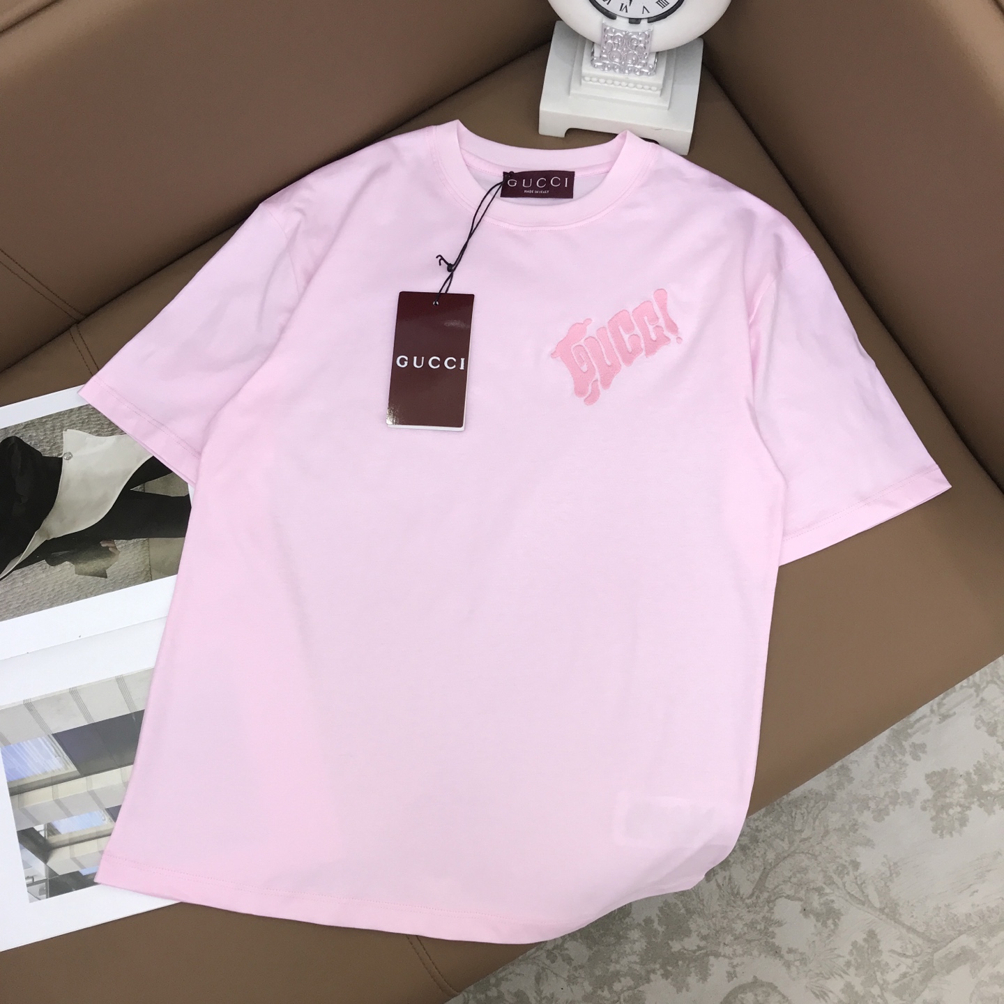 Gucci 구찌 클래식 로고 자수 반팔 티셔츠 의류