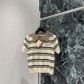 miumiu 미우미우 스트라이프 카라 니트 반팔 의류