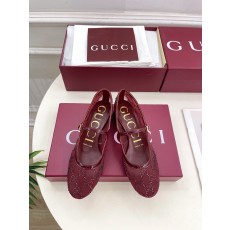 Gucci 구찌 메쉬 크리스탈 플랫 슈즈 구두 신발