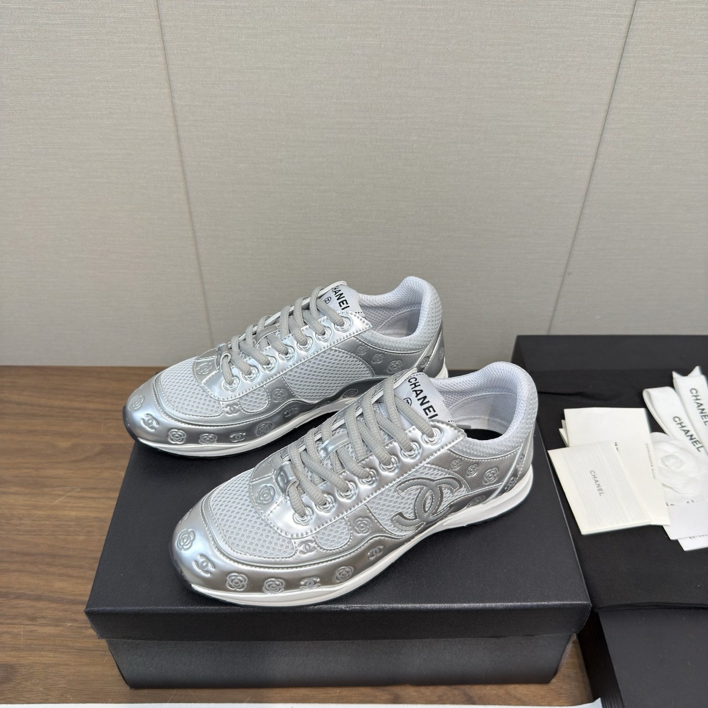 Chanel 샤넬 골드&실버 코너 3.0 캐주얼 스니커즈 신발