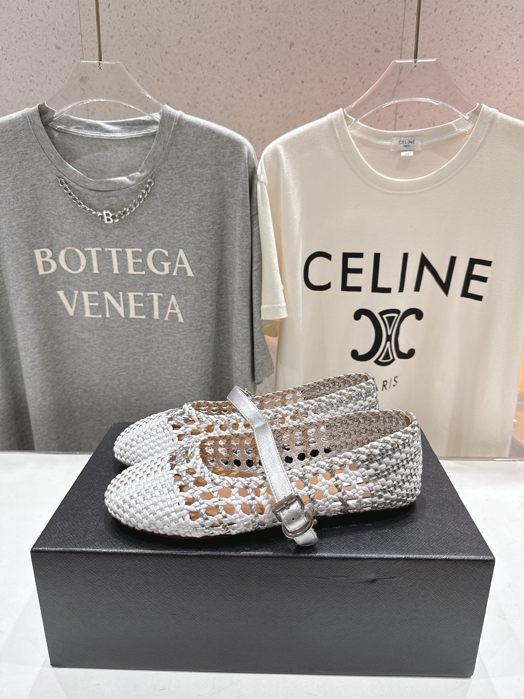 Alaia 알라이아 평면 망사 발레리나 플랫 슈즈 신발