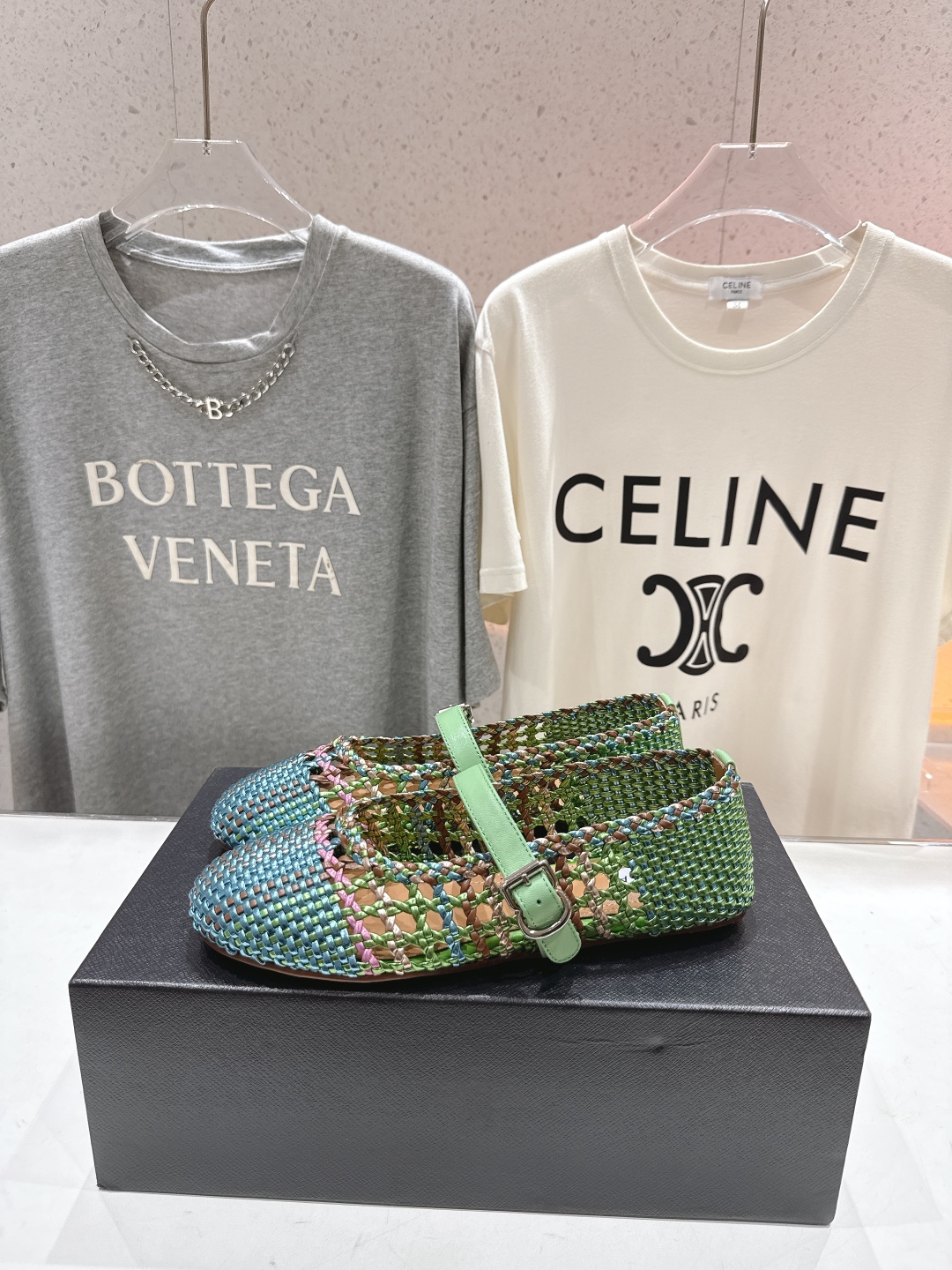 Alaia 알라이아 평면 망사 발레리나 플랫 슈즈 신발