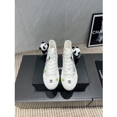 CHANEL 샤넬 체인 프린팅 하이탑 스니커즈 신발