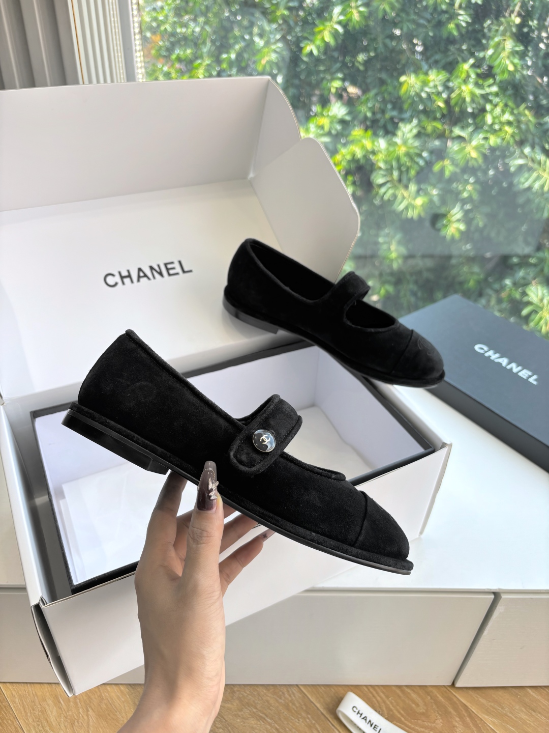 Chanel 샤넬 니트 슬링백 단화 플랫 슈즈 신발