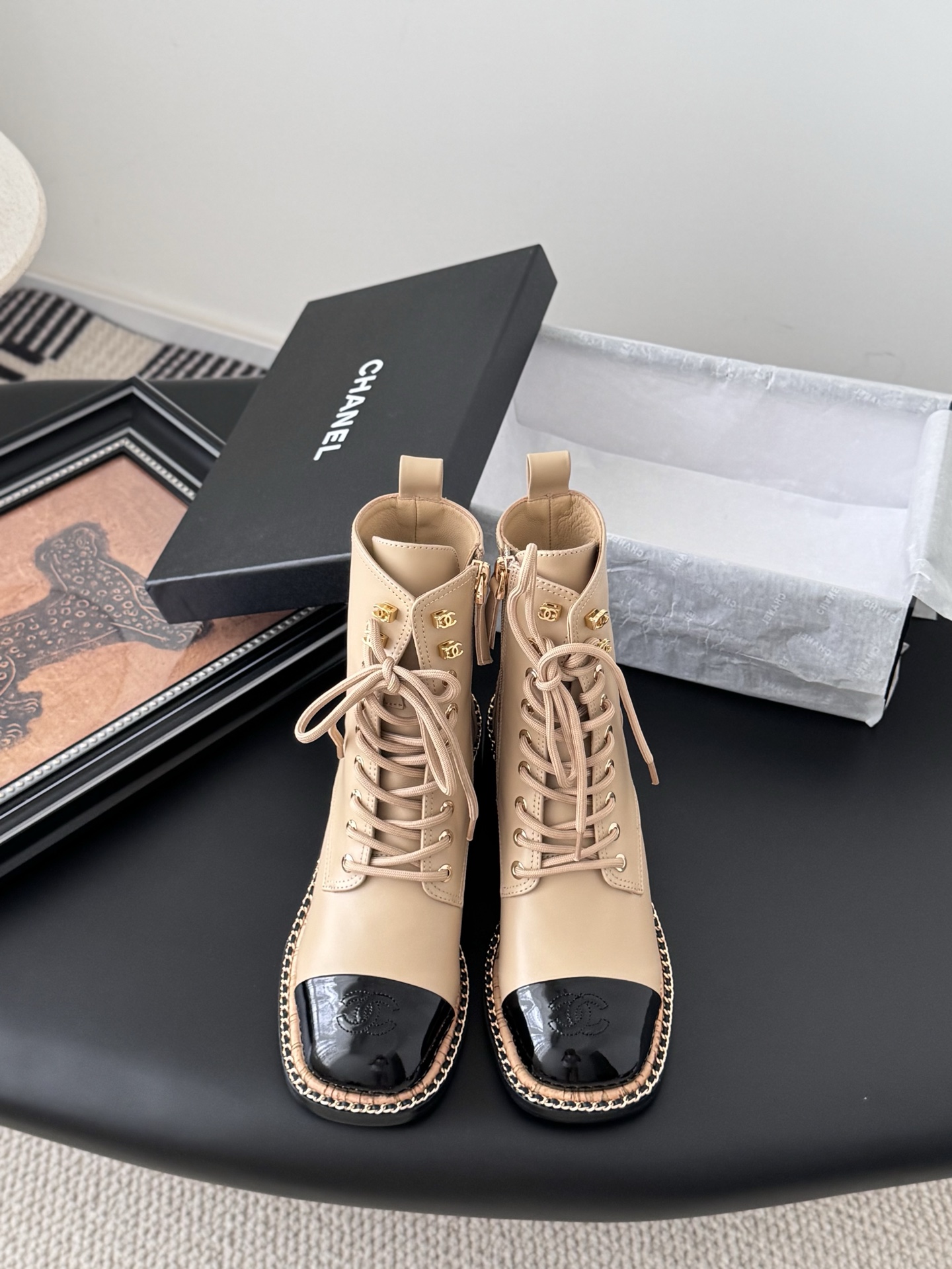 Chanel 샤넬 체인 부츠 신발