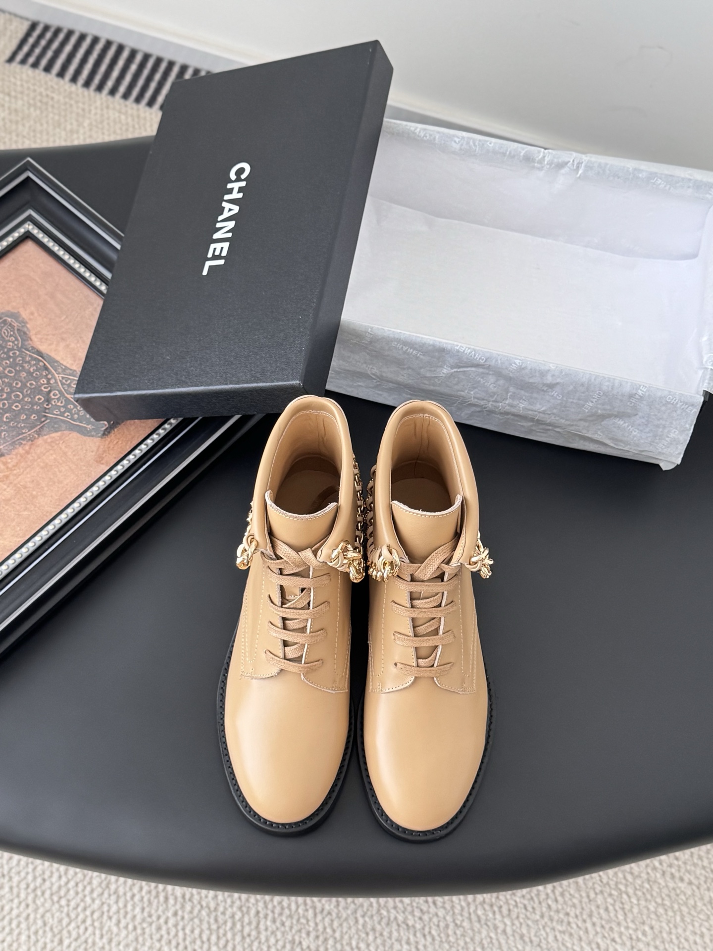 Chanel 샤넬 체인 라이더 부츠 신발