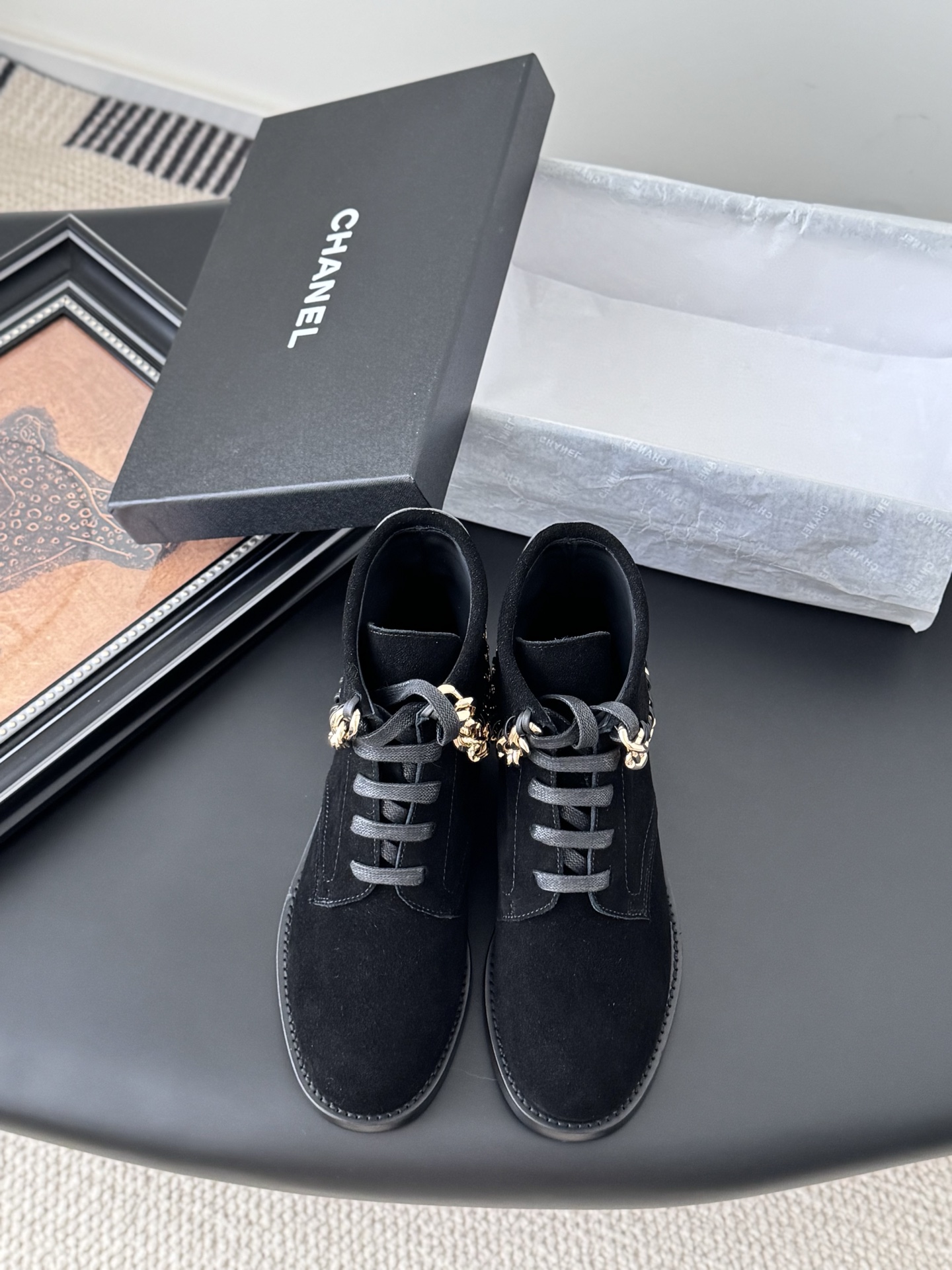 Chanel 샤넬 체인 라이더 부츠 신발