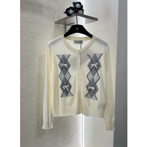 miumiu 미우미우 다이아몬드 패턴 리본 니트 가디건 의류