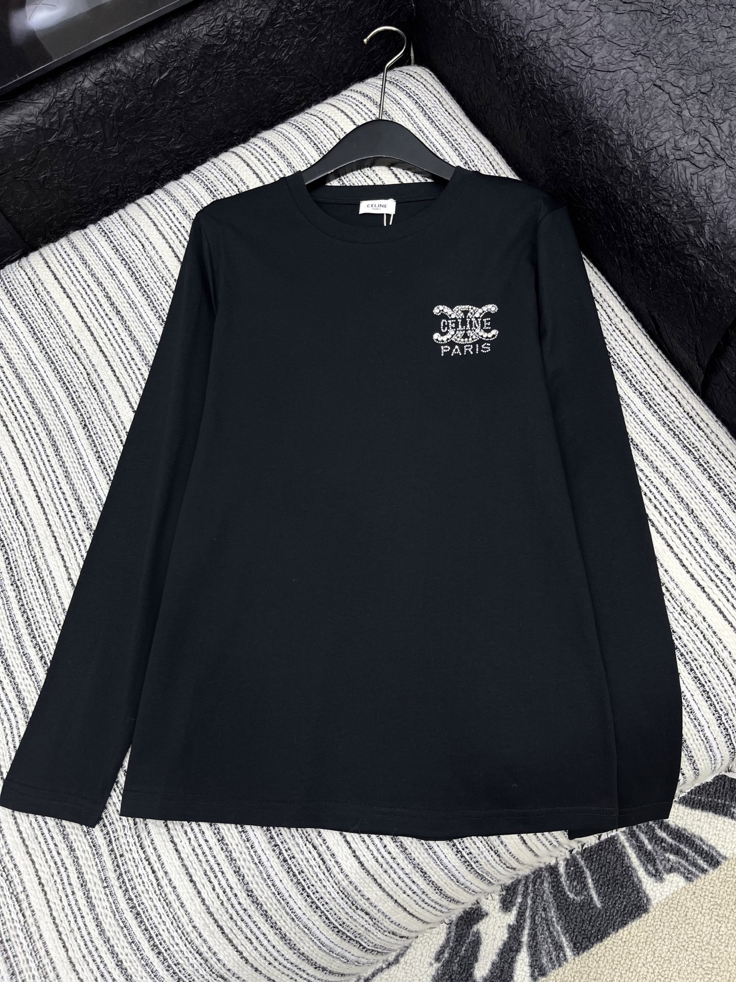 Celine 셀린느 수공 장식 스톤 롱슬리브 긴팔 티셔츠 의류