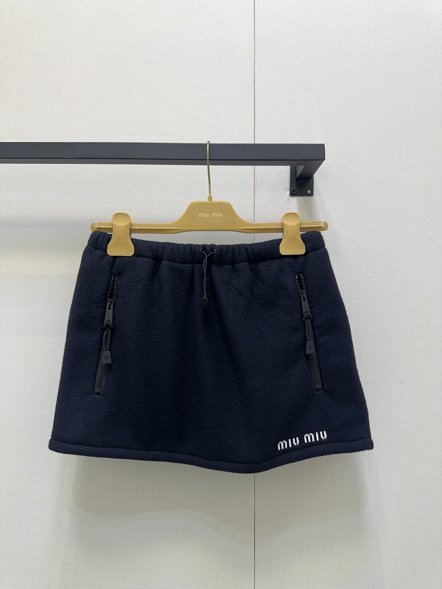 MiuMiu 미우미우 로고 자수 플리스 스커트 치마 의류