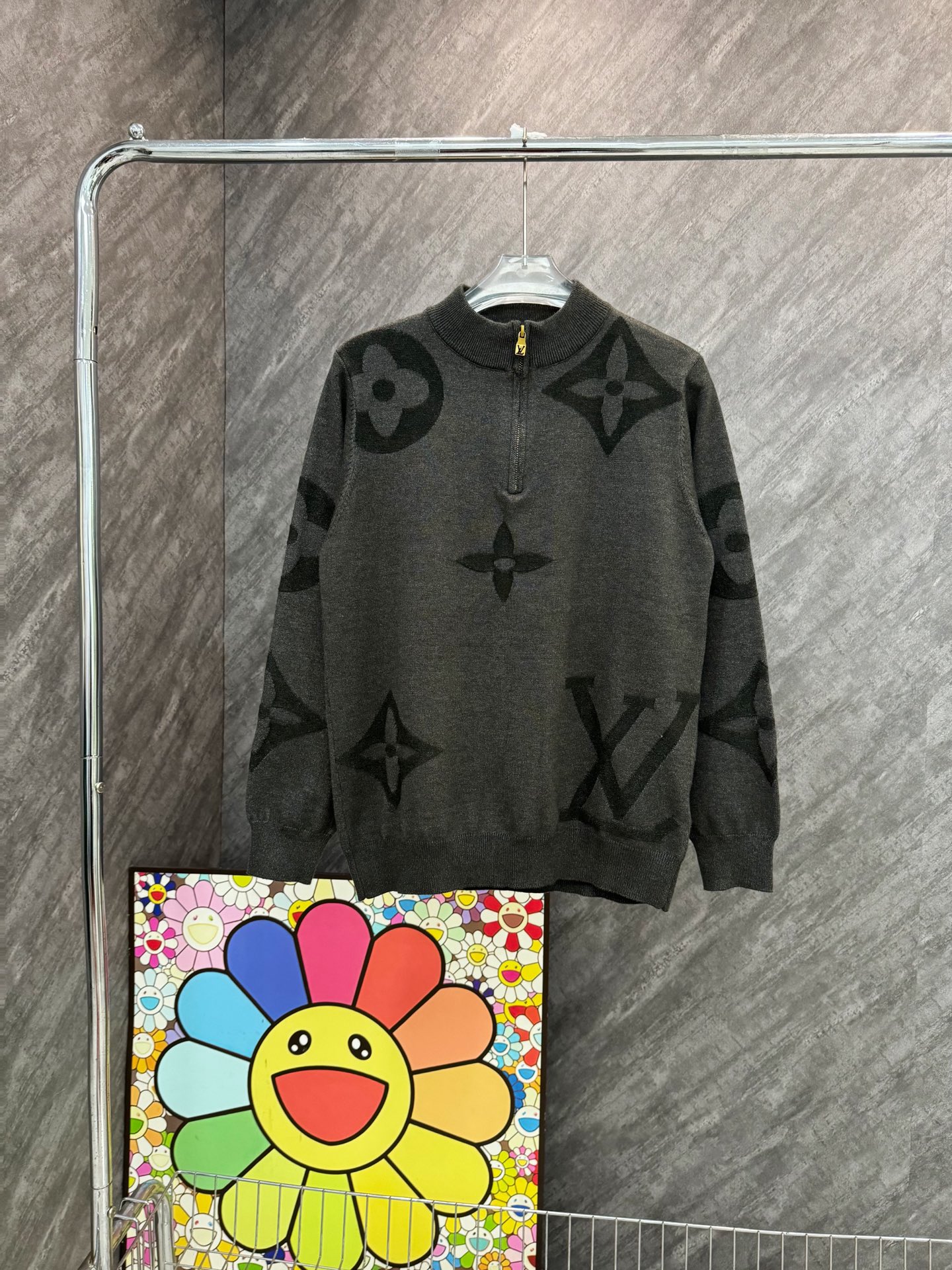 LV 루이비통 하프 지퍼 모노그램 니트 스웨터 의류