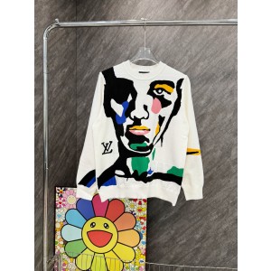 LV 루이비통 컬러 페이스 니트 스웨터 긴팔 의류