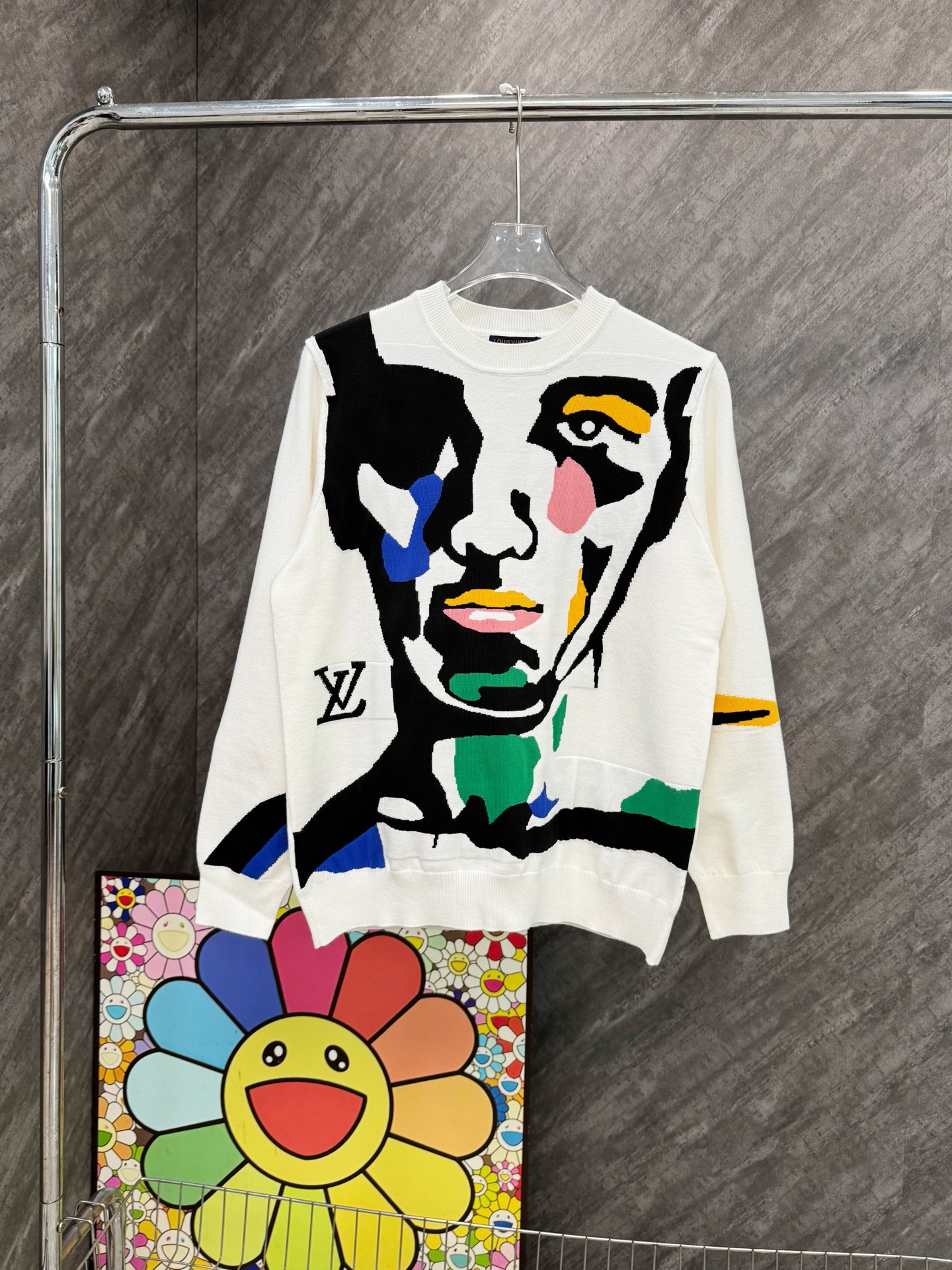 LV 루이비통 컬러 페이스 니트 스웨터 긴팔 의류