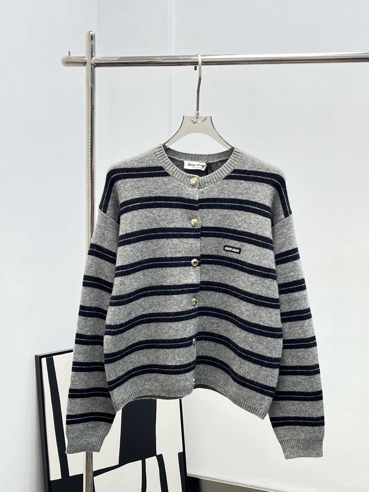 miumiu 미우미우 스트라이프 니트 가디건 의류