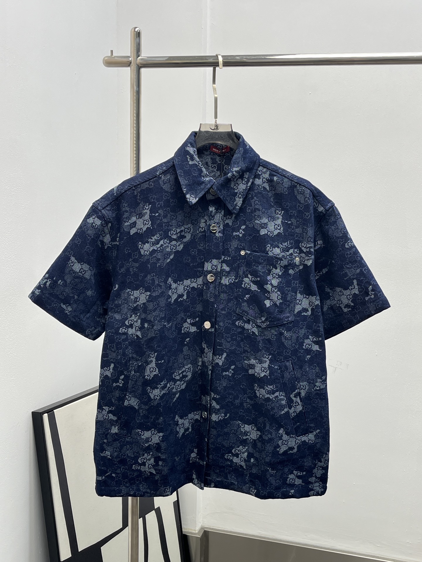 Louis Vuitton LV 루이비통 자수 데님 반팔 셔츠+반바지 세트 의류