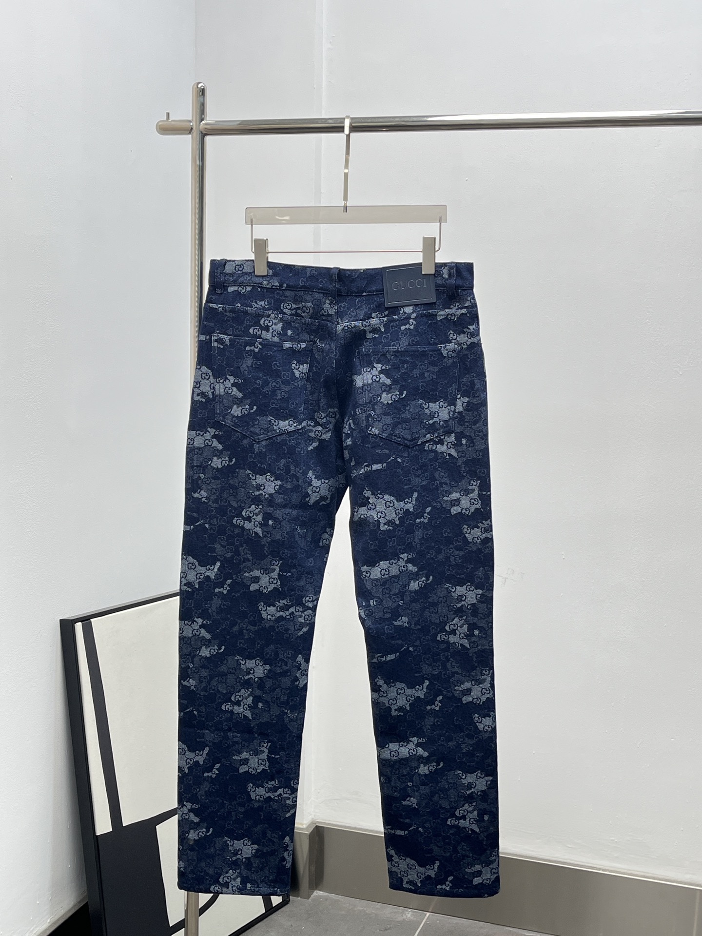 LV 루이비통 데님 자수 셔츠 & 팬츠 세트 의류