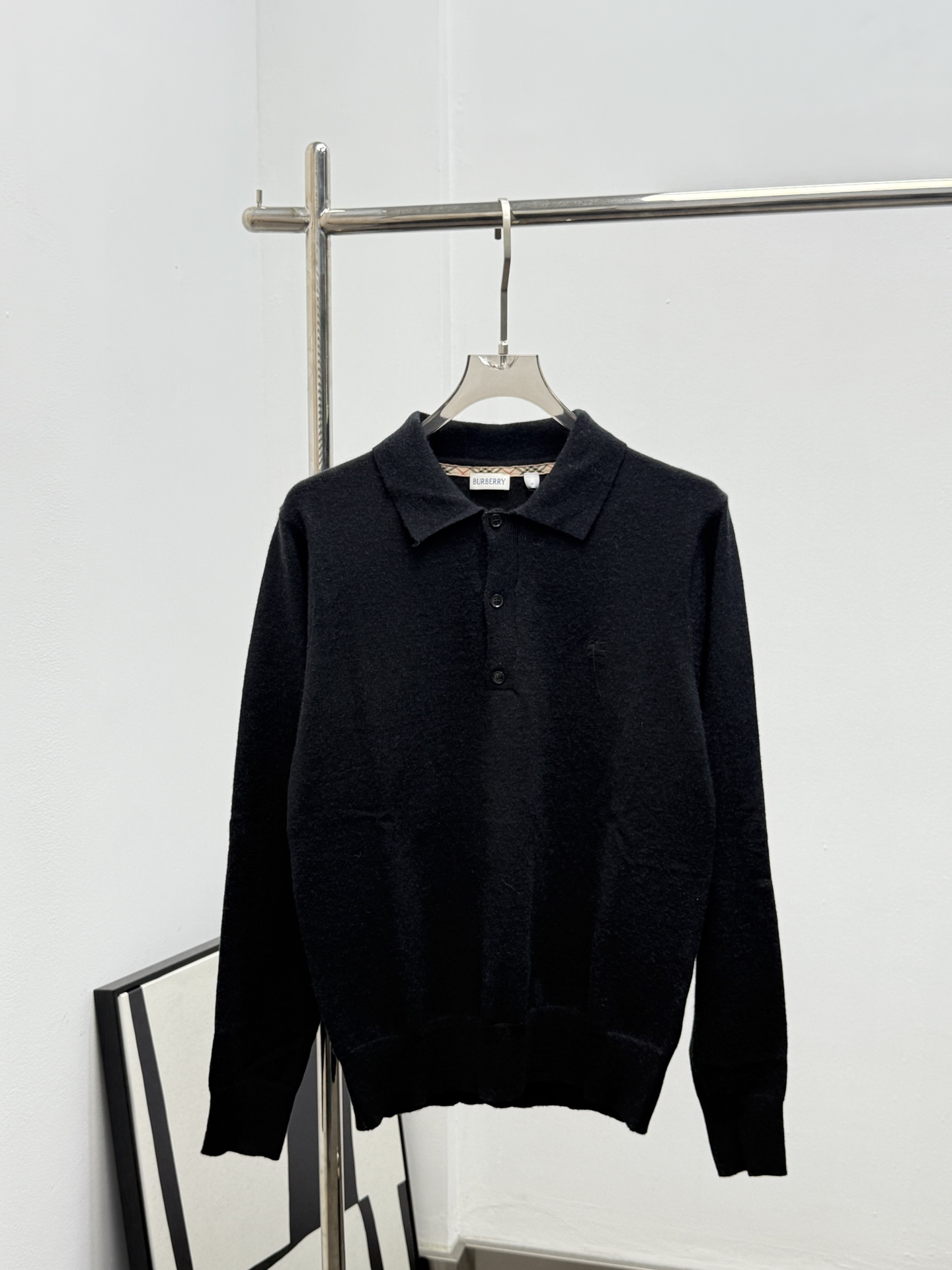 Burberry 버버리 자수 로고 장식 긴팔 폴로 셔츠 의류