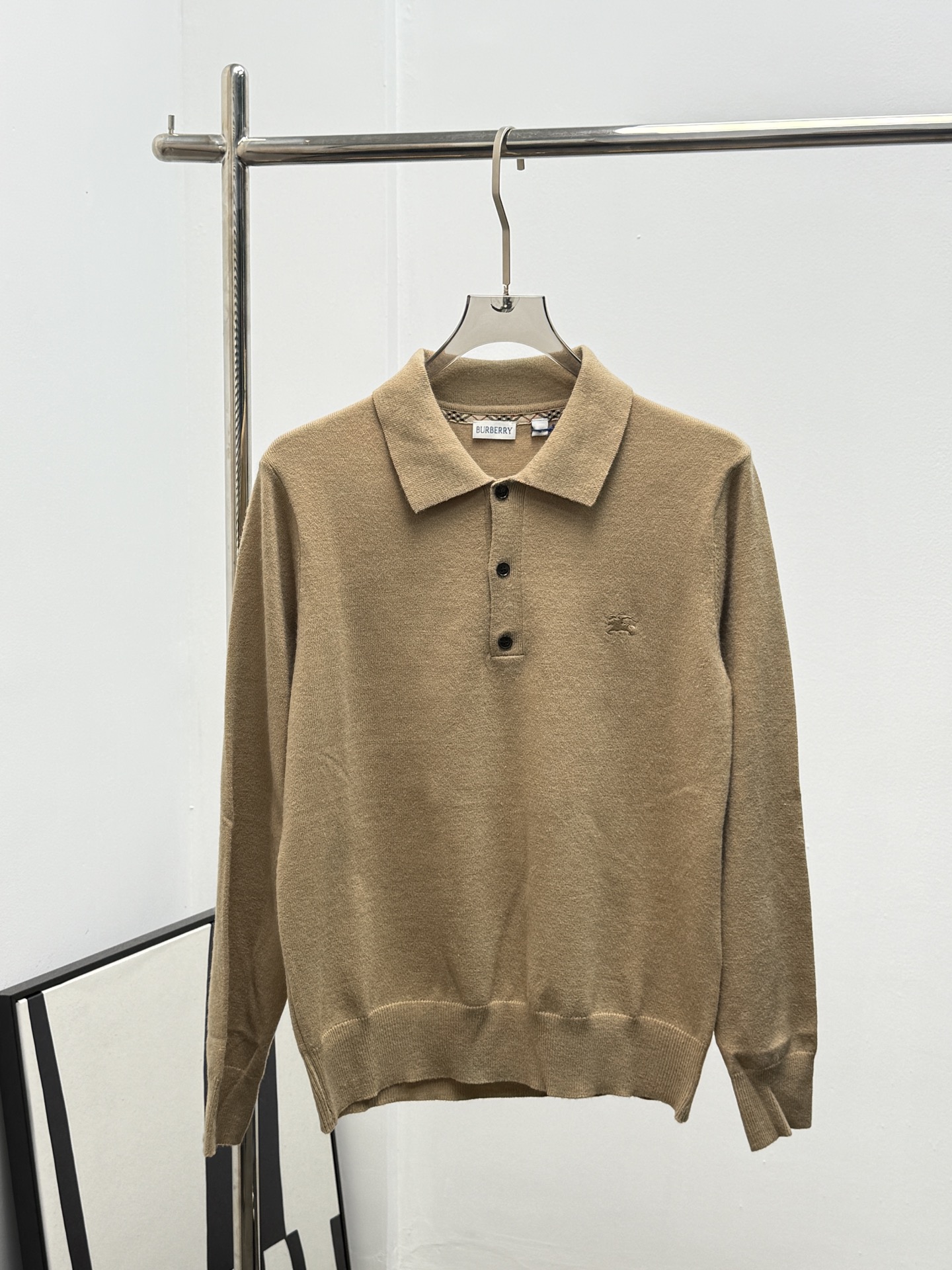 Burberry 버버리 자수 로고 장식 긴팔 폴로 셔츠 의류