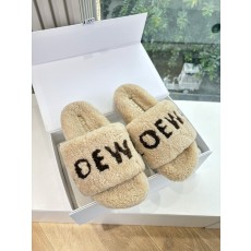 LOEWE 로에베 퍼 슬리퍼 신발
