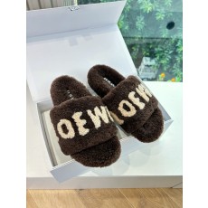 LOEWE 로에베 퍼 슬리퍼 신발