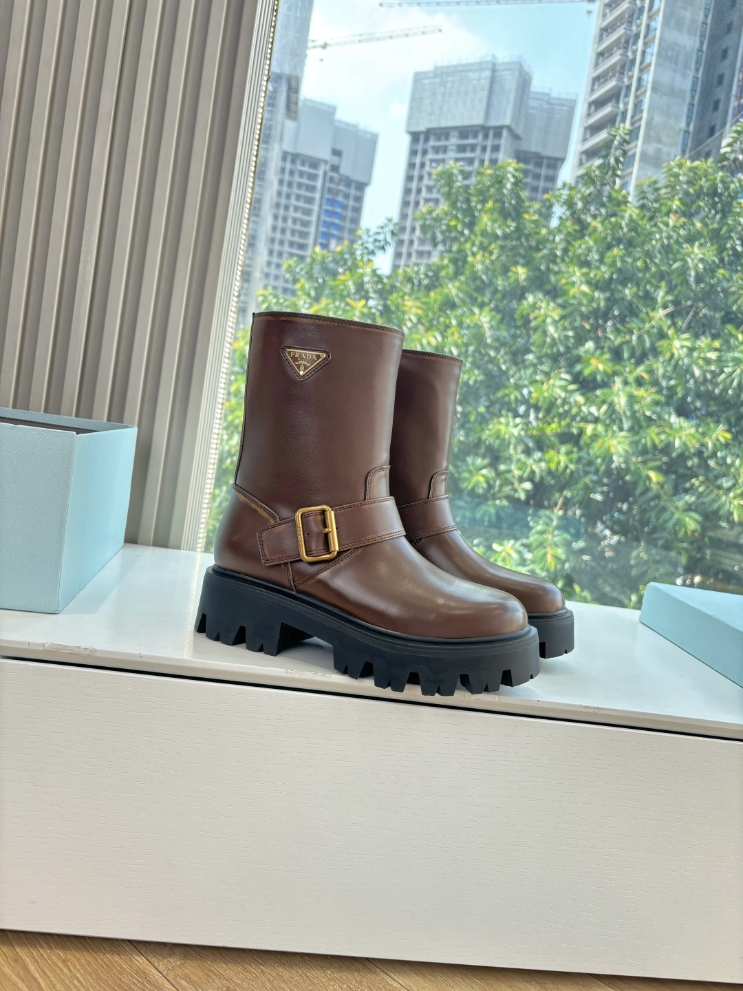 Prada 프라다 클래식 라이더 부츠 신발