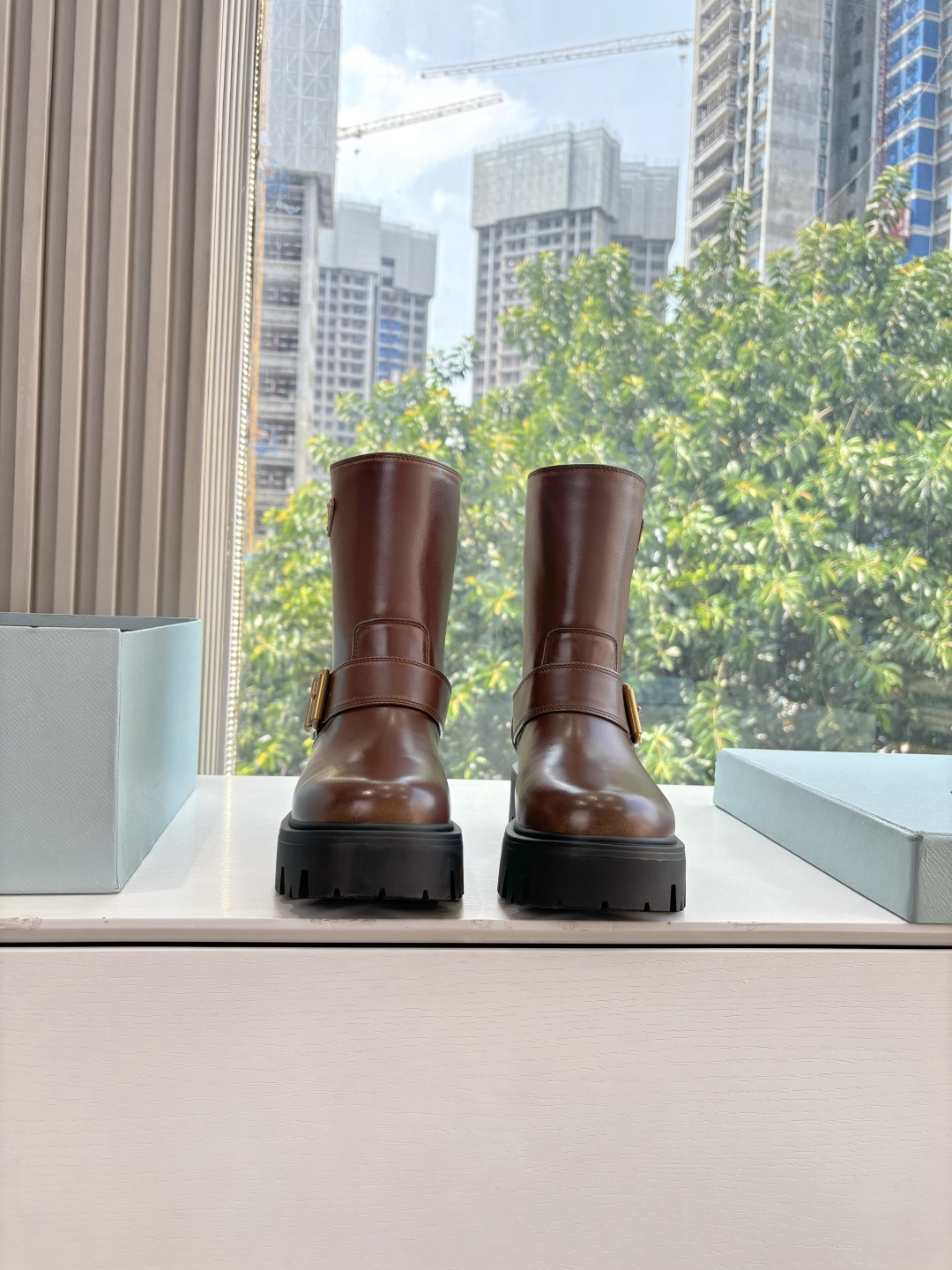 Prada 프라다 클래식 라이더 부츠 신발