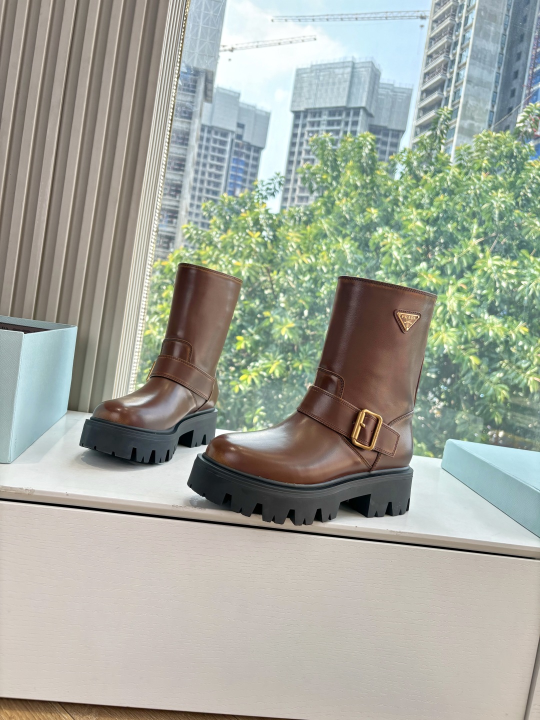 Prada 프라다 클래식 라이더 부츠 신발