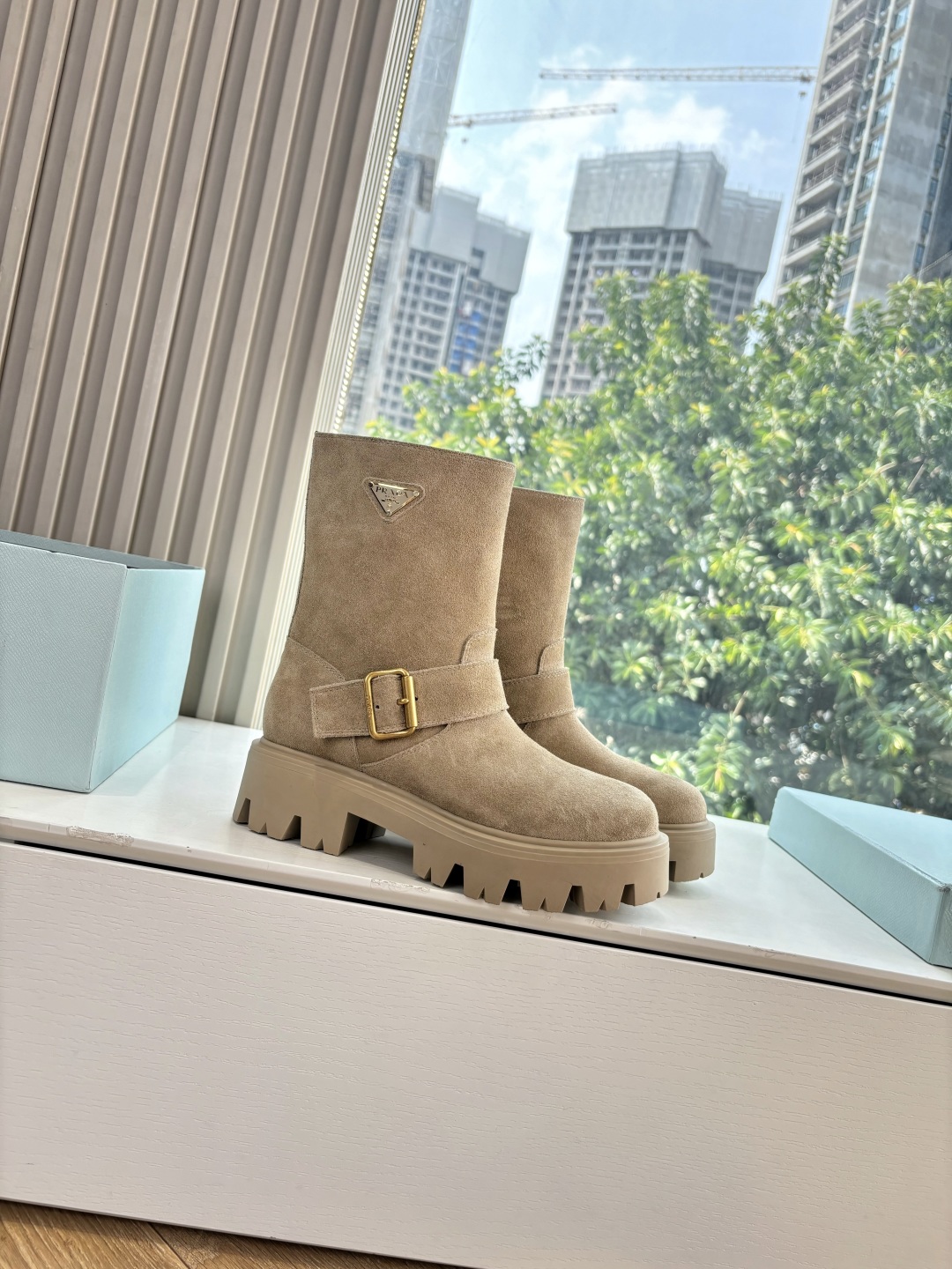 Prada 프라다 클래식 라이더 부츠 신발