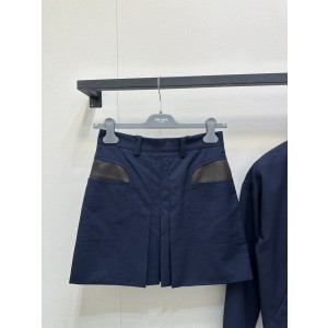 PRADA 프라다 네이비 A라인 미니 스커트 치마 의류