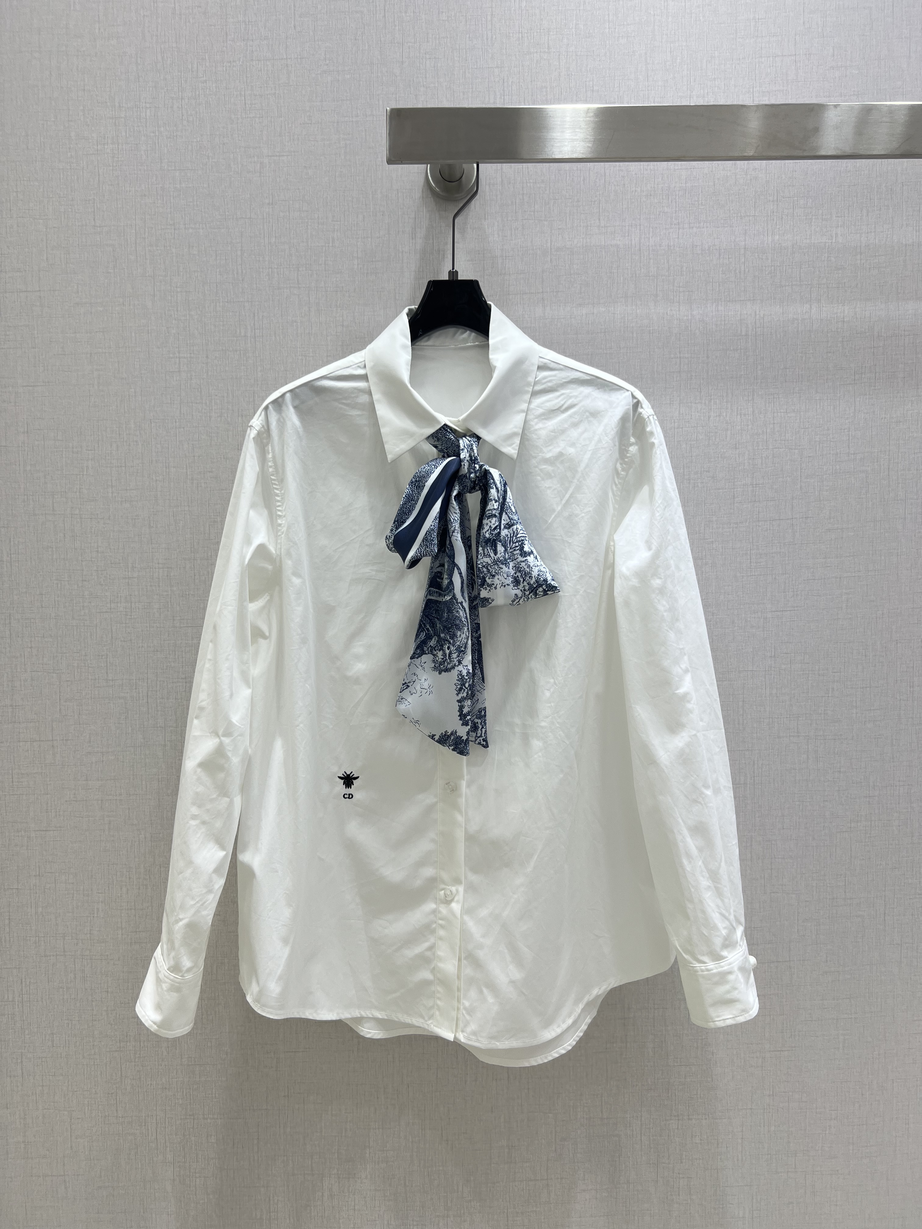 Dior CD 디올 실크 리본 롱슬리브 셔츠 의류