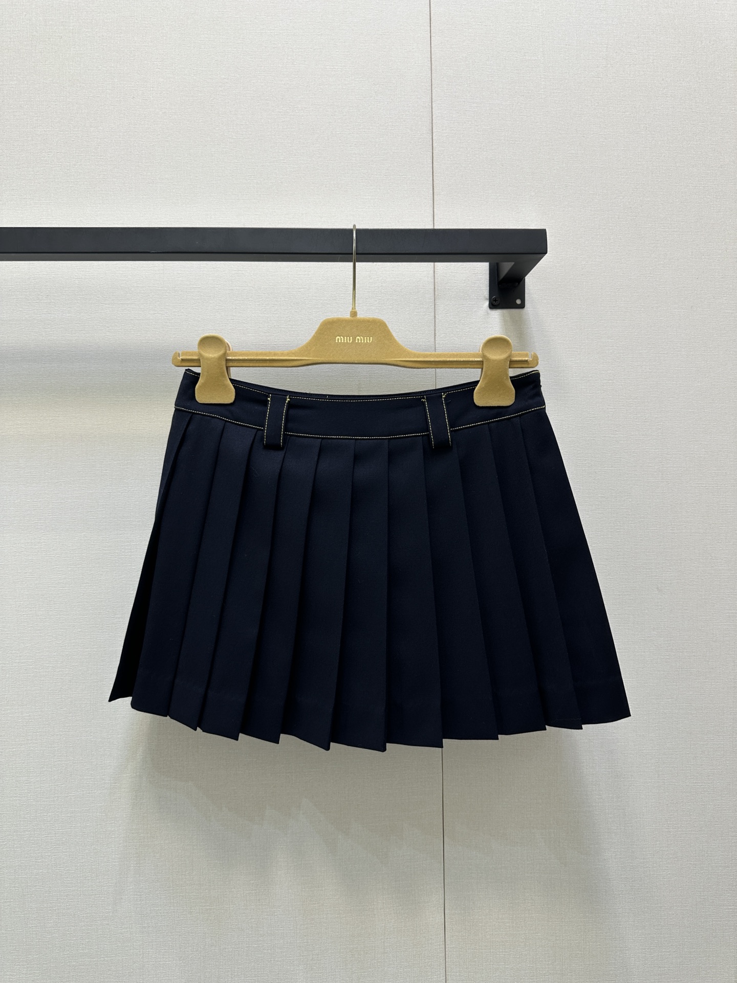 miumiu 미우미우 네이비 아카데미 플리츠 미니 스커트 치마 의류