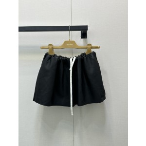 miumiu 미우미우 로고 자수 레더 스커트 치마 의류