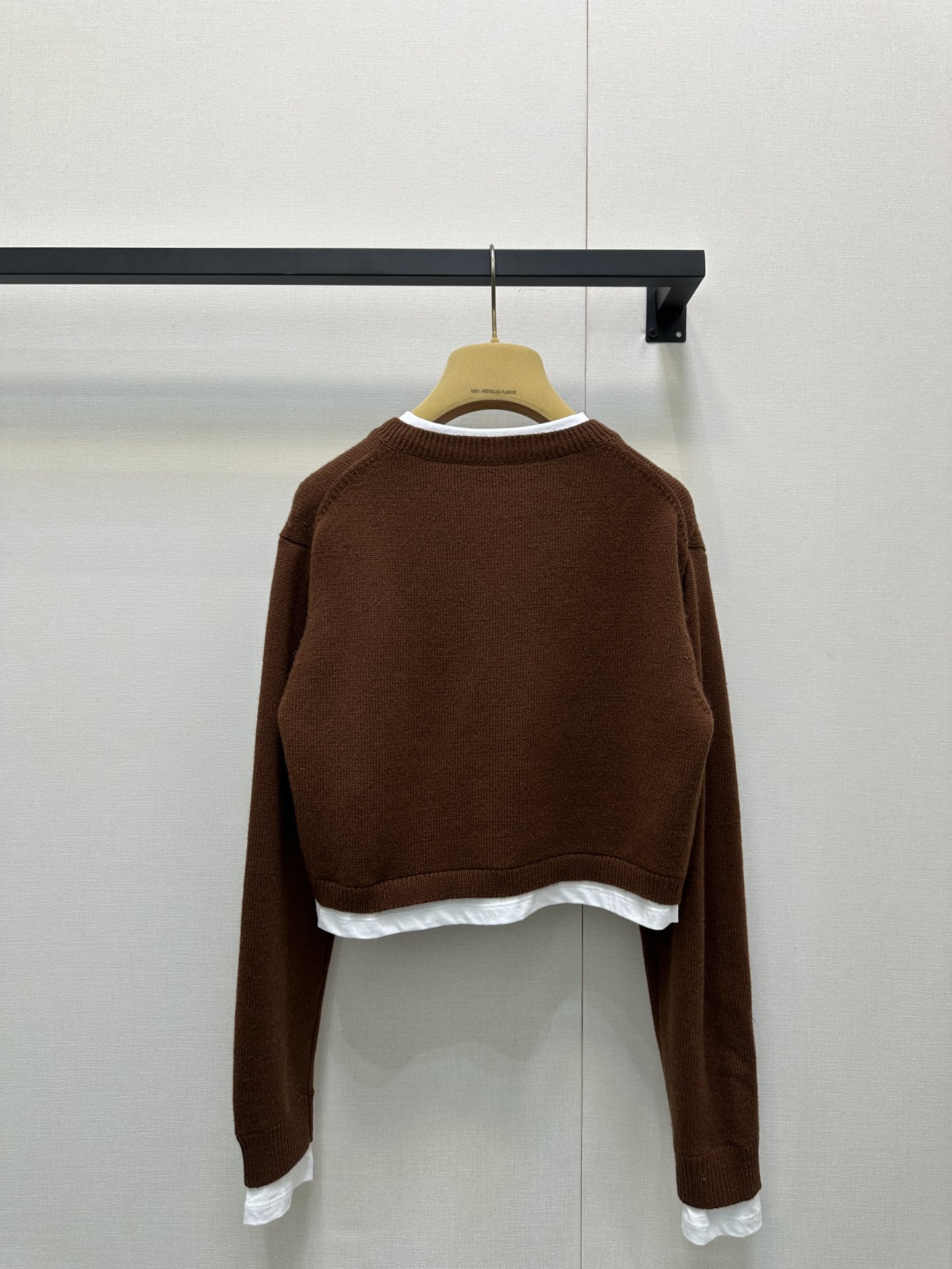 miumiu 미우미우 레이어드 로고 크롭 니트 의류