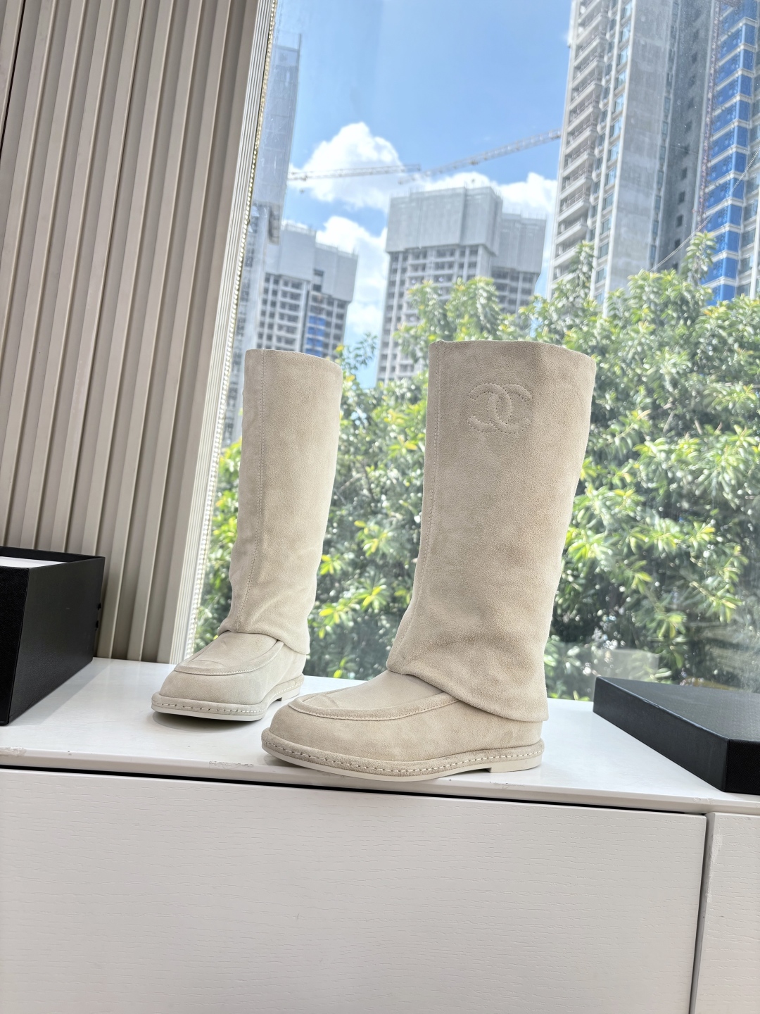 Chanel 샤넬 로고 라이더 부츠 신발