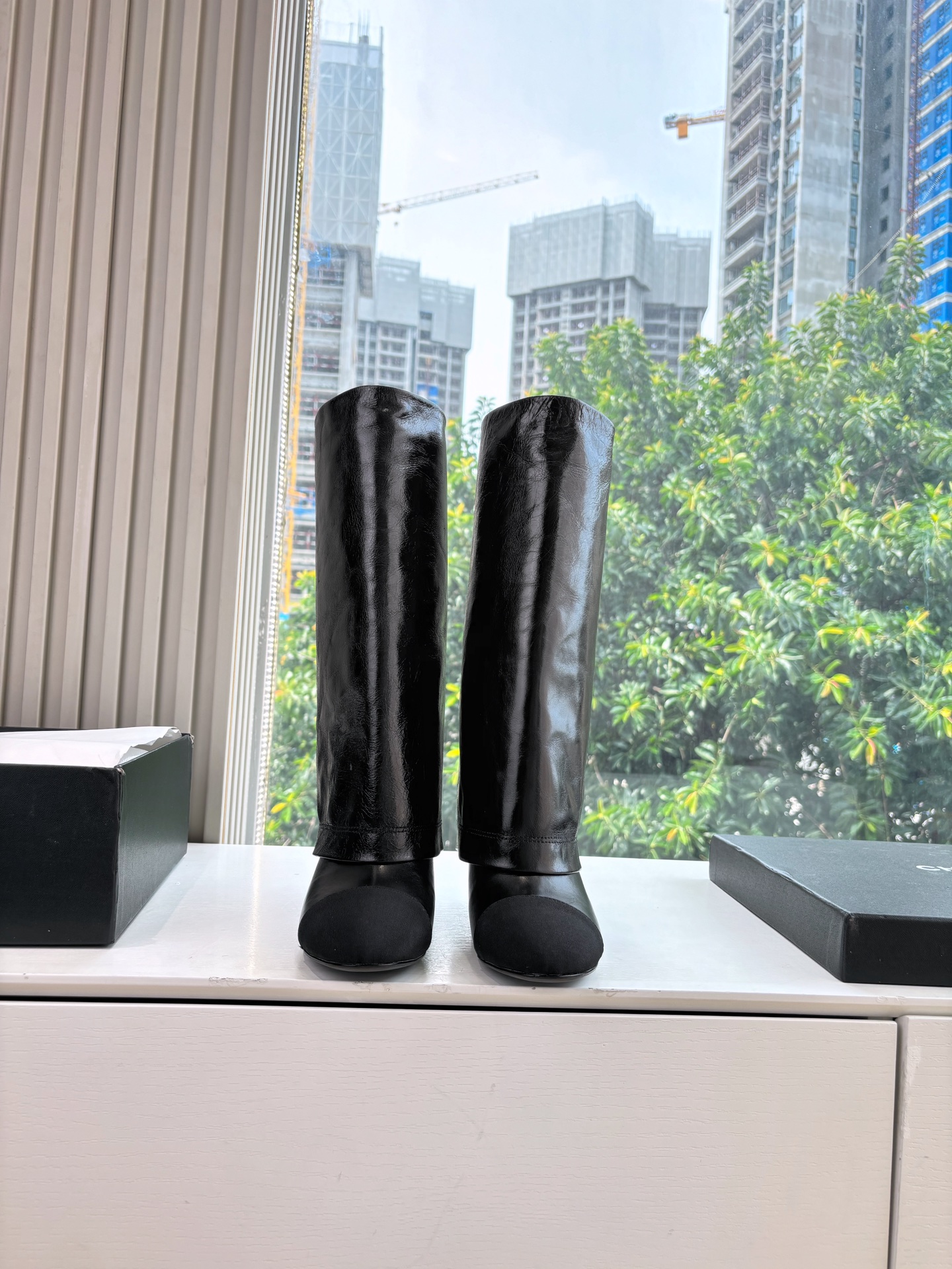 CHANEL 샤넬 로고 라이더 부츠 신발