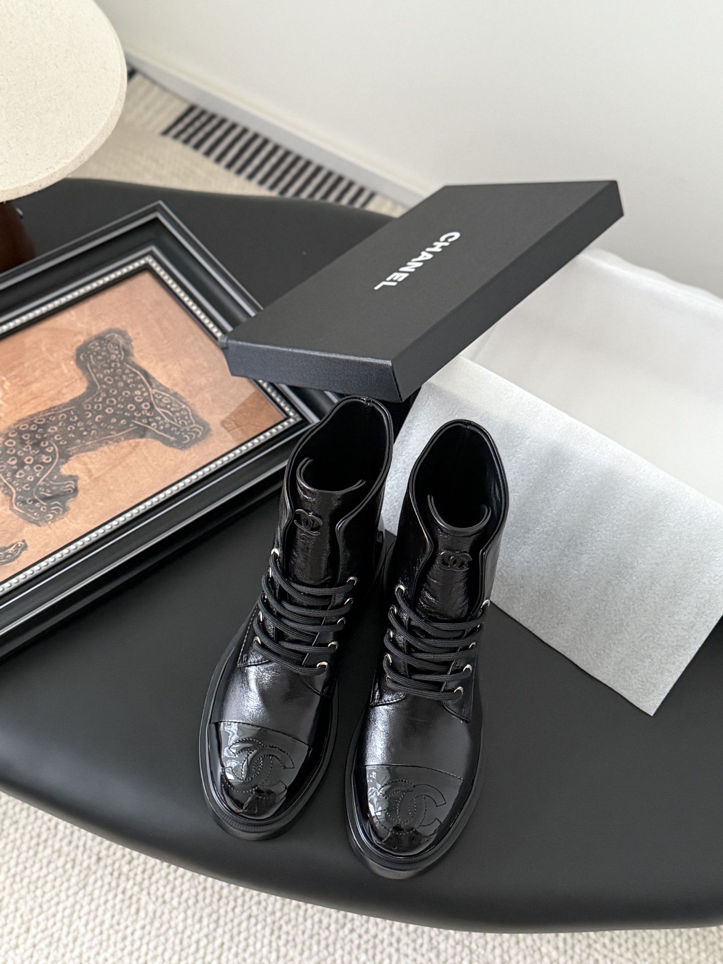 CHANEL 샤넬 25B 아뜰리에 단화 부츠 신발