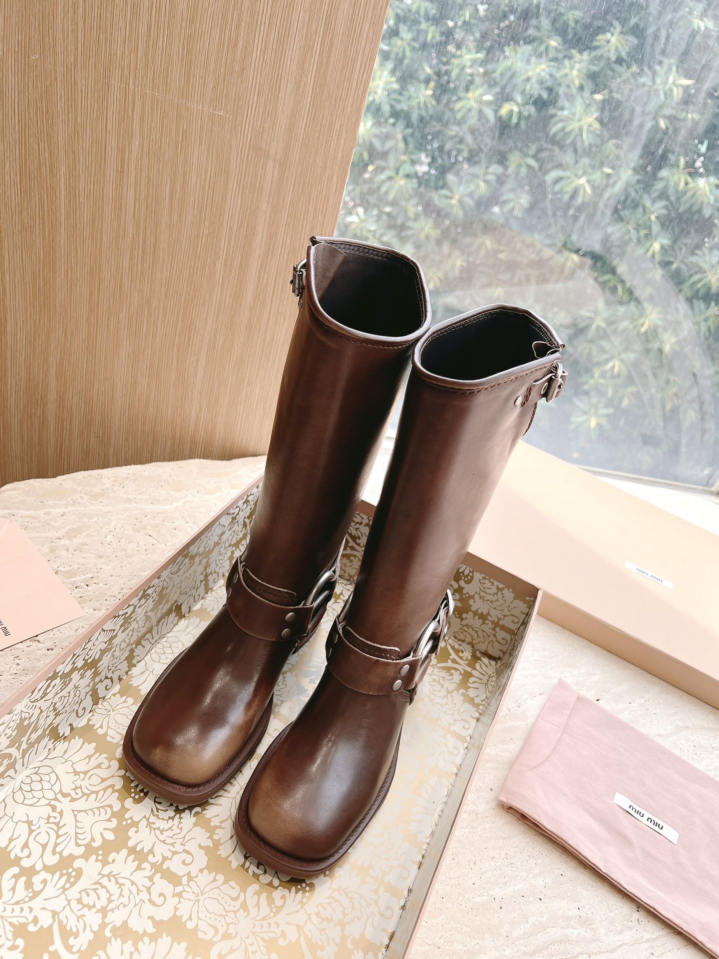 MiuMiu 미우미우 런웨이 빈티지 웨스턴 롱부츠 신발