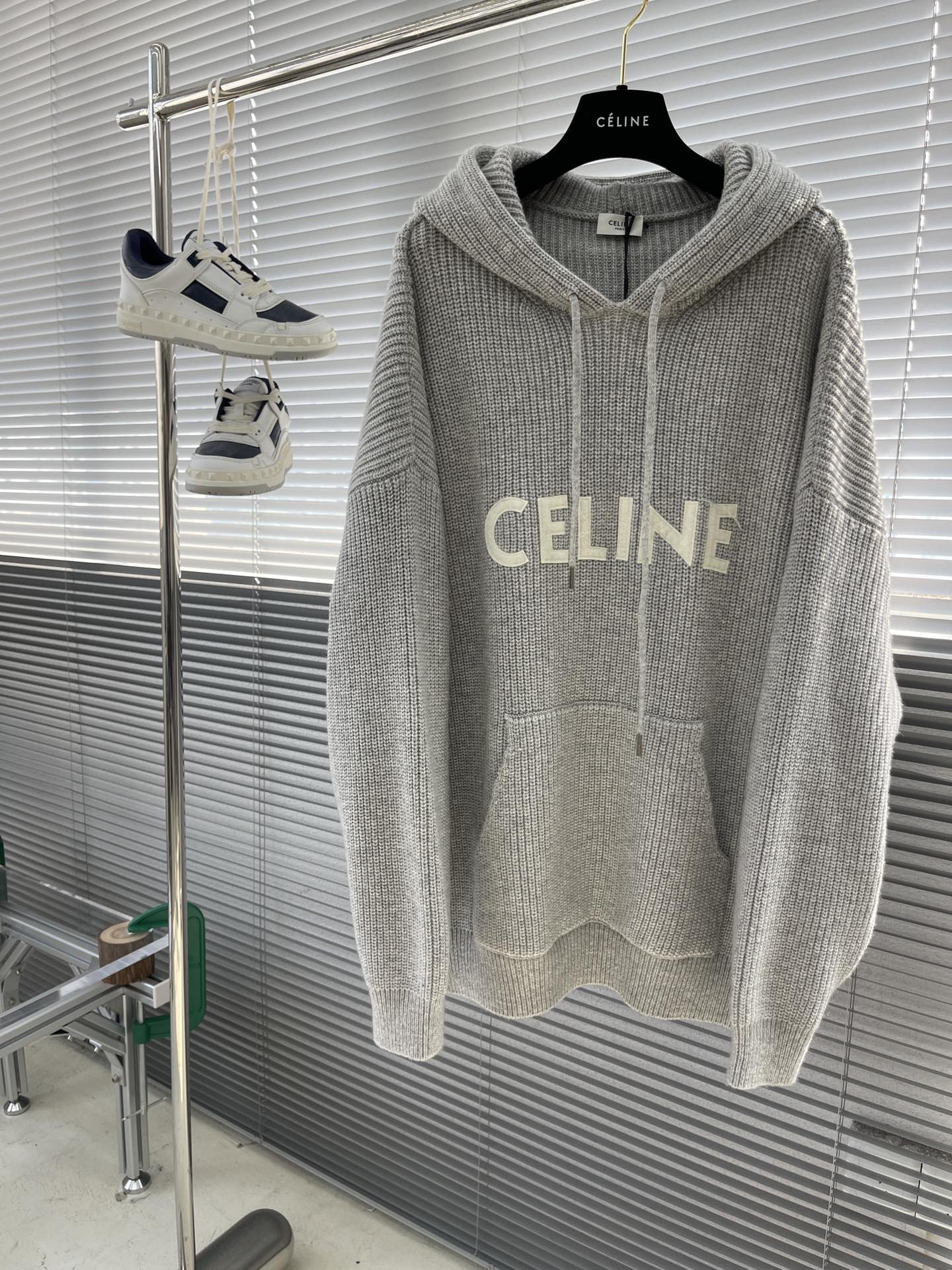 Celine 셀린느 로고 패치 자수 후드 니트 의류