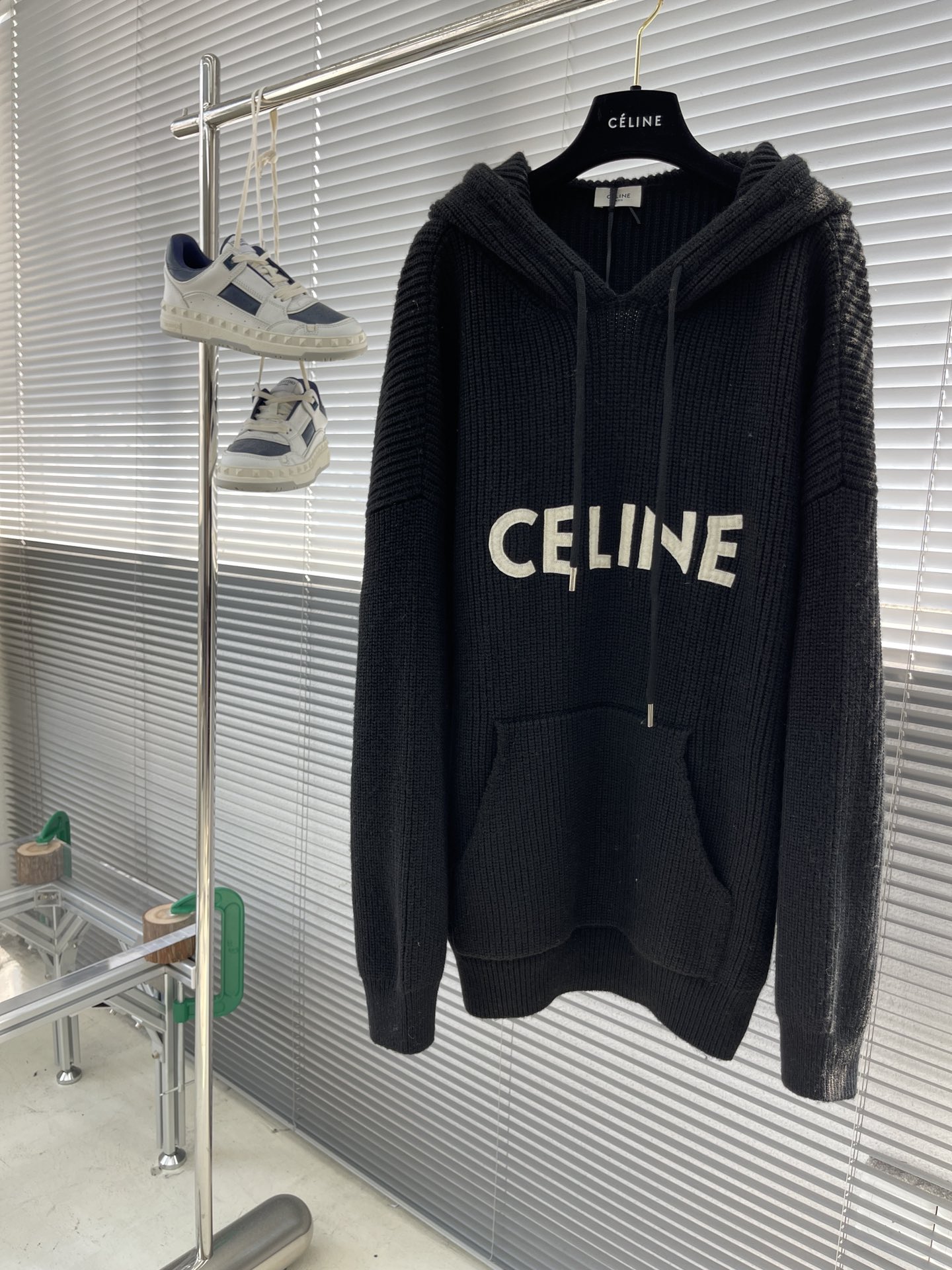 Celine 셀린느 로고 패치 자수 후드 니트 의류